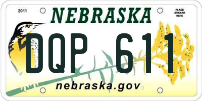 NE license plate DQP611