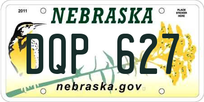 NE license plate DQP627