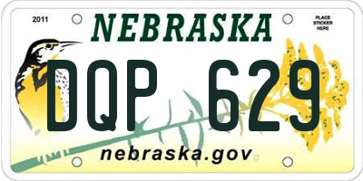 NE license plate DQP629