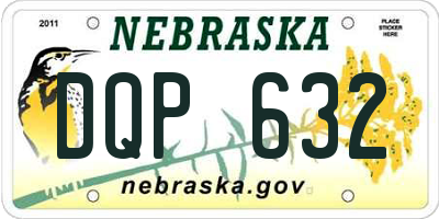 NE license plate DQP632