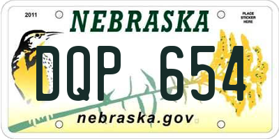NE license plate DQP654