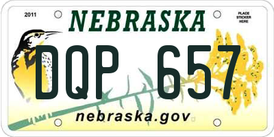 NE license plate DQP657