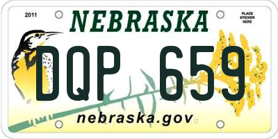 NE license plate DQP659
