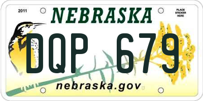 NE license plate DQP679