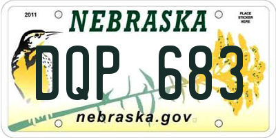 NE license plate DQP683