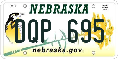 NE license plate DQP695