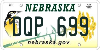 NE license plate DQP699