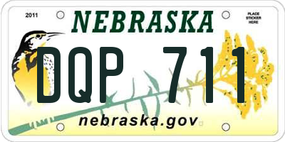 NE license plate DQP711