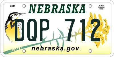 NE license plate DQP712