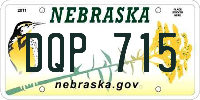 NE license plate DQP715