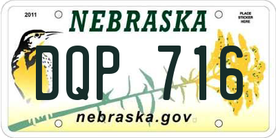 NE license plate DQP716