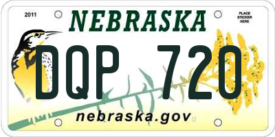 NE license plate DQP720