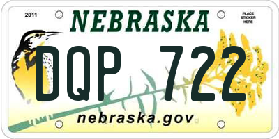NE license plate DQP722
