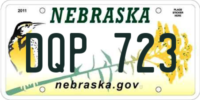 NE license plate DQP723