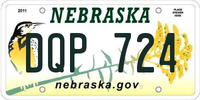 NE license plate DQP724
