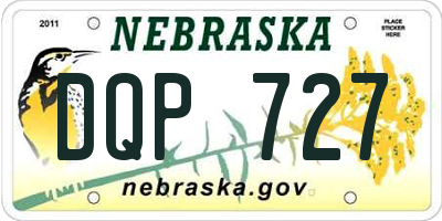 NE license plate DQP727