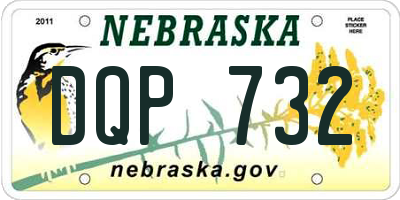 NE license plate DQP732