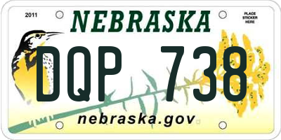 NE license plate DQP738