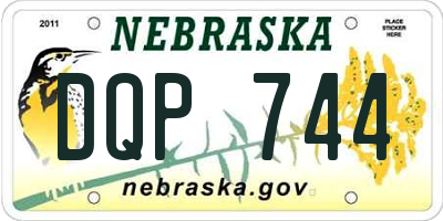 NE license plate DQP744