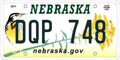NE license plate DQP748