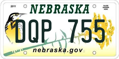 NE license plate DQP755