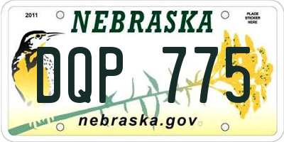 NE license plate DQP775