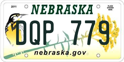 NE license plate DQP779