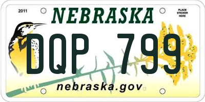 NE license plate DQP799