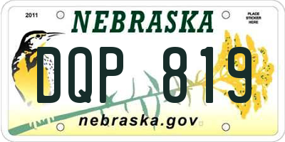 NE license plate DQP819