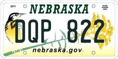 NE license plate DQP822