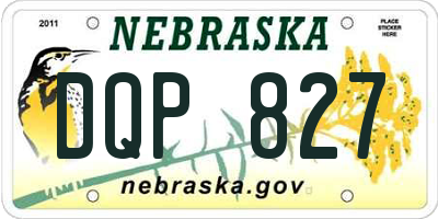 NE license plate DQP827