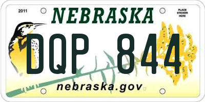 NE license plate DQP844