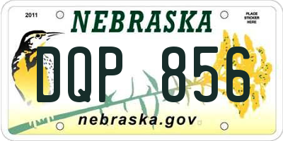 NE license plate DQP856