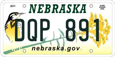 NE license plate DQP891