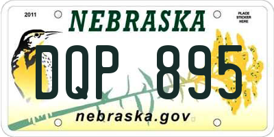 NE license plate DQP895