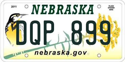 NE license plate DQP899