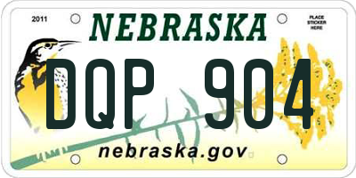 NE license plate DQP904