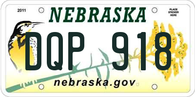 NE license plate DQP918