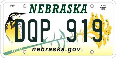NE license plate DQP919
