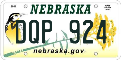 NE license plate DQP924
