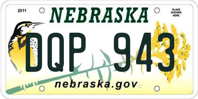 NE license plate DQP943