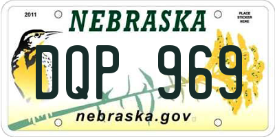 NE license plate DQP969