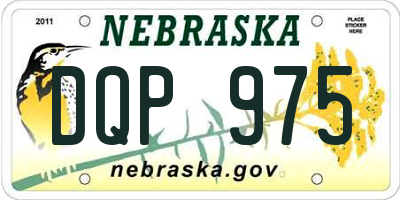 NE license plate DQP975