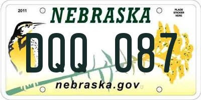 NE license plate DQQ087