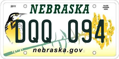 NE license plate DQQ094