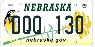 NE license plate DQQ130