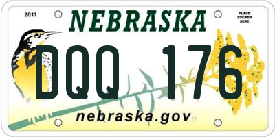 NE license plate DQQ176