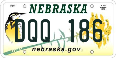 NE license plate DQQ186