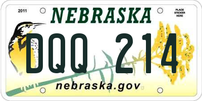 NE license plate DQQ214