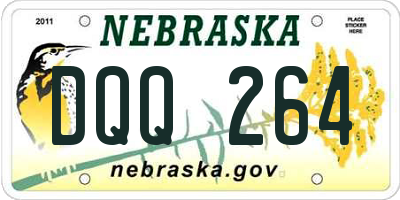 NE license plate DQQ264